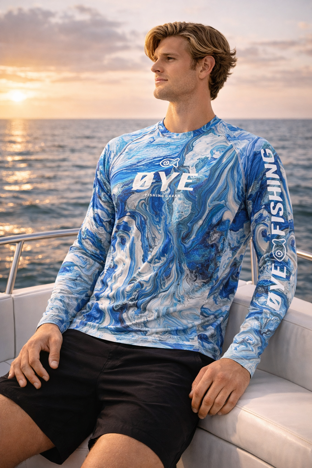 Performance Fishing Shirt - Vortex Blue | ØYE VENTUS ØTECH – ØYE GEAR
